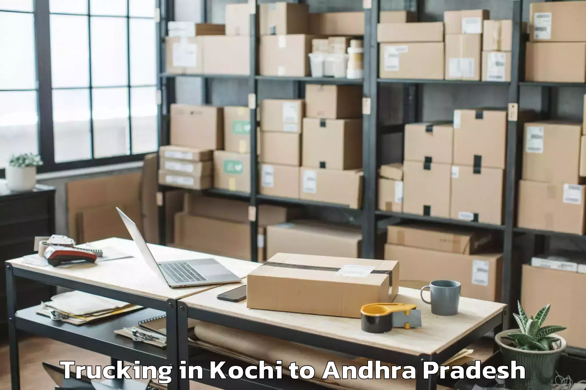 Kochi to Vajrapukotturu Trucking Booking